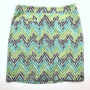 Chevron print straight skirt (sz 4)